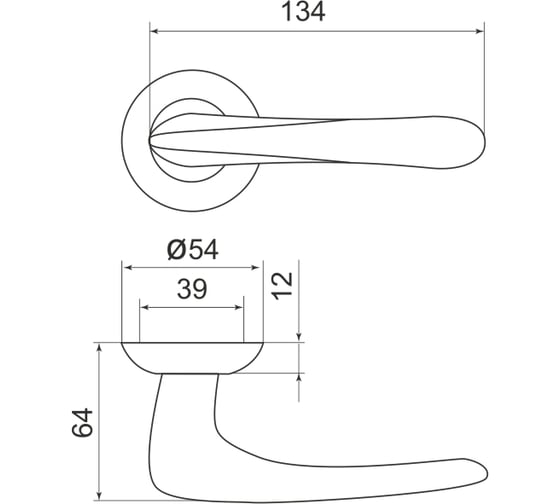 Раздельная ручка ARMADILLO R.LD54.Pava (Pava LD42) AB/GP-7 бронза/золото TECH (кв. 8x140) 40179