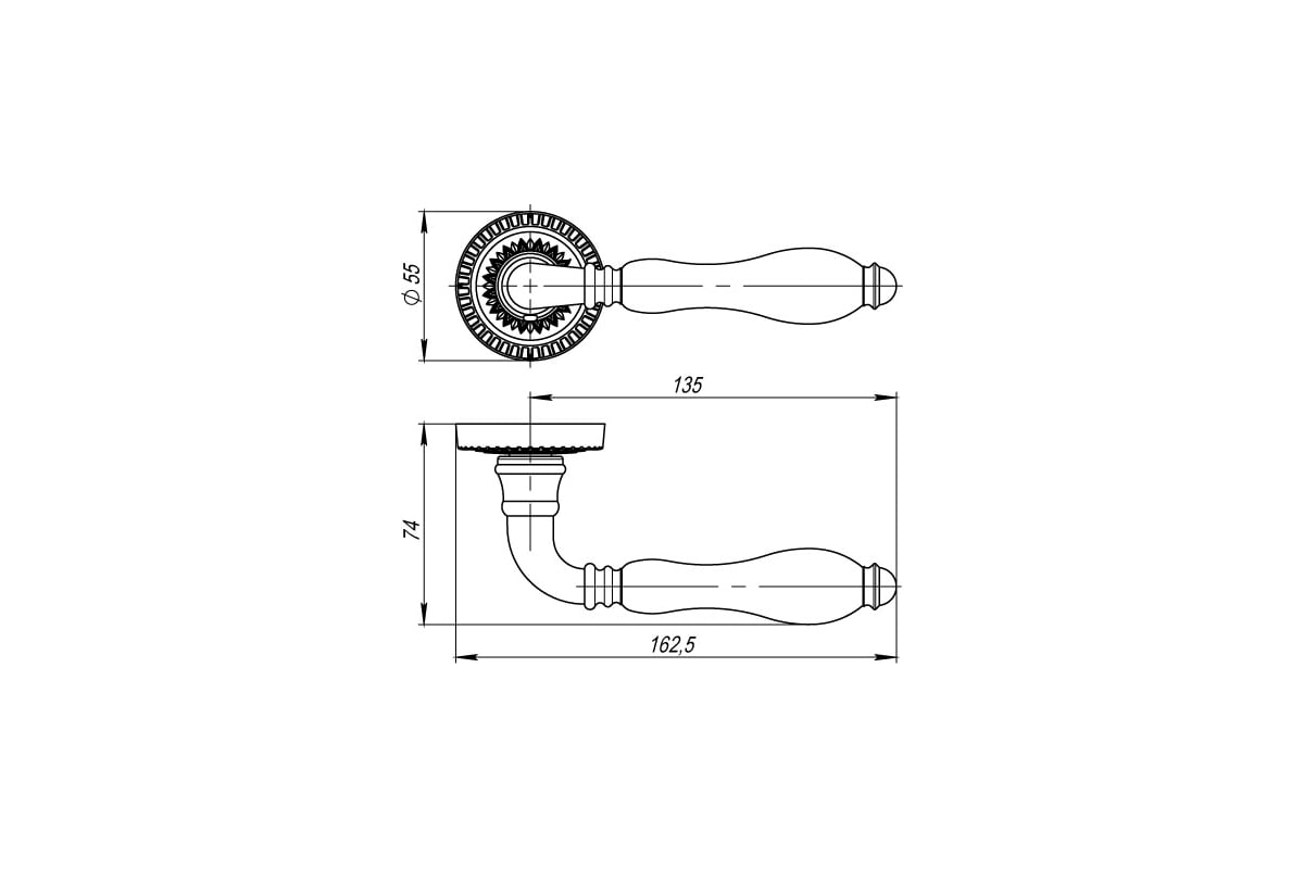 Ручка silvia cl1 silver 925 lwp 109 серебро 925 беж фарфор