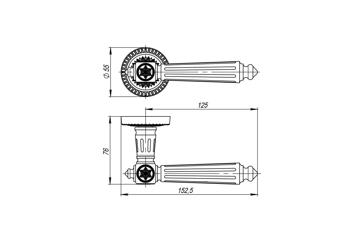 Ручка скоба armadillo matador pull cl silver 925 серебро 925