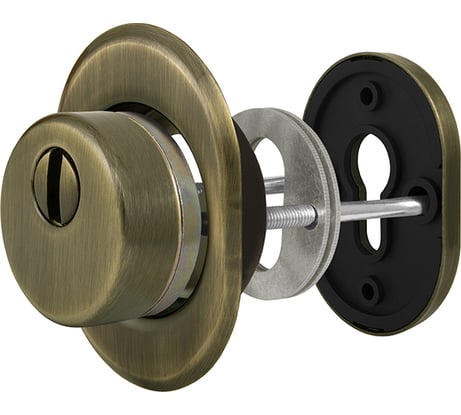 Броненакладка FUARO DEF.CRE/OV-set.9726 (DEF 9726) M6x90 врезная с чашкой AB-6 зелёная бронза 38799