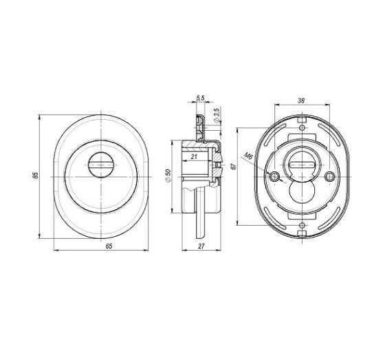 Броненакладка FUARO (DEF 4825 eco) CP-8 хром DEF.ECO/OV.4825 40127