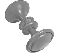 Дверная межкомнатная ручка, круглая на шпильке, алюминиевый металлик Трибатрон 88168