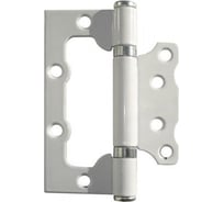 Дверная накладная петля бабочка STARFIX 100 мм, белая, 20 шт. SMP-64777-20