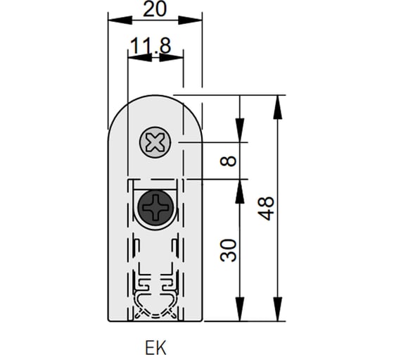 Автоматический порог Athmer m-12/30 ek/rs silicone l=1130мм (ригель на стороне петель) 82517