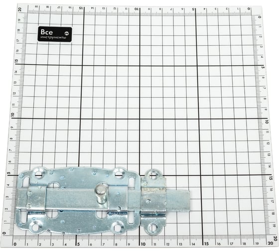 Дверная задвижка STARFIX плоская, 100 мм, белый цинк SMP-67647-1