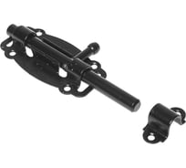 Дверная задвижка STARFIX круглая, 100 мм, черная матовая SMP-22556-1