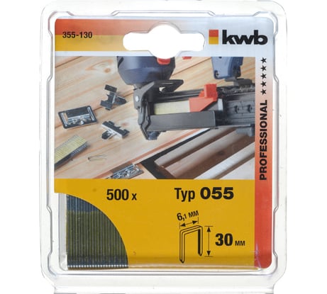 Скоба (500 шт; 30 мм; Тип 055) для степлеров KWB 355-130