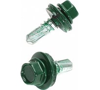 Саморез Tech-Krep КР сверло, 5.5x25 мм, RAL-6005, тёмно-зеленый, 5 кг, коробка 140567