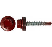 Саморез Tech-Krep КР сверло, 4.8x28 мм, RAL 3011, тёмно-красный, 5 кг, коробка 140562