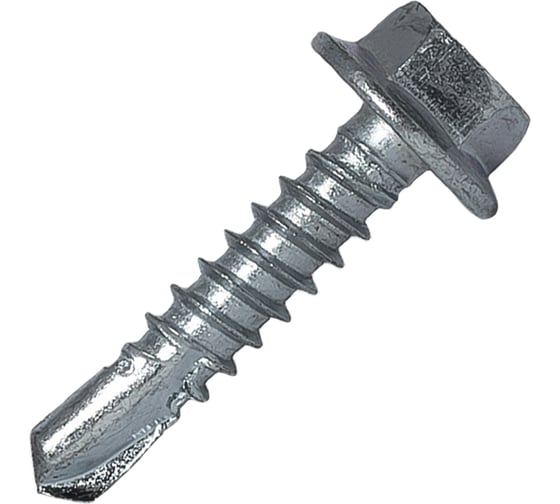 Саморез по металлу без шайбы с увеличенным буртом HARDWEX ТМ HWX7-D12-Р9-5.5x25 мм, св.№3, цинк, 500 шт. 5190000240409 1