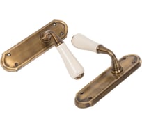 Дверные ручки Левша PORCELANO н/пл pass P1070L бронза У2-1319.Бр