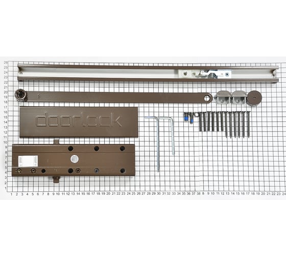 Доводчик со скользящей тягой Doorlock dl340s bc en1-4 коричневый 75568