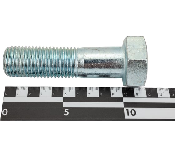 Болт ЦКИ DIN 931, М27x100 мм, 8.8, цинк, SW41, аналог ГОСТ 7798-70 5288