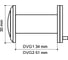 Дверной глазок ARMADILLO оптика стекло DV-PRO 1/60-35/BR/HD (DVG1/HD) SG матовое золото 36485 2