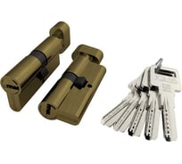 Цилиндровый механизм FUARO (R602/60) R6002Knob60(25+10+25) AB бронза 5Key с вертушкой 27279