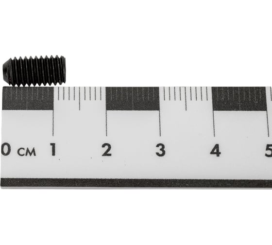 Установочный винт ЦКИ DIN 916, М6x12 45H, окс., HEX3, 80 шт. 8424