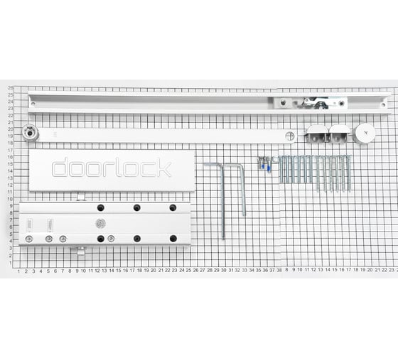 Доводчик со скользящей тягой Doorlock dl345s bc da en1-4 серебристый 75570