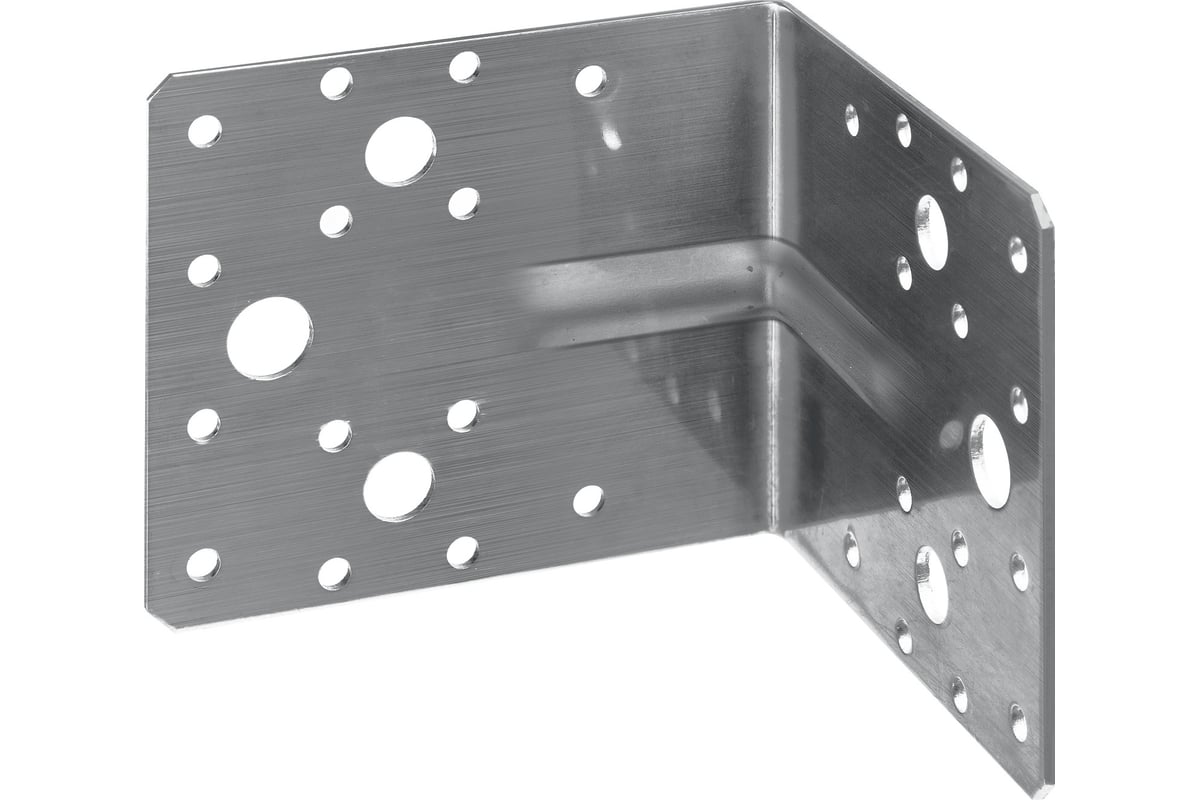 Усиленный нержавеющий крепежный уголок ЗУБР 90x100x100x2 мм унку-2.0 ...