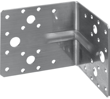 Усиленный нержавеющий крепежный уголок ЗУБР 90x100x100x2 мм унку-2.0 310516-90