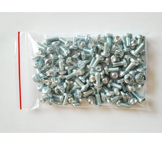 Винт с полукруглой головкой ИНОТЭК М6x12, DIN7985, цинк, 100 шт. 4687203291136