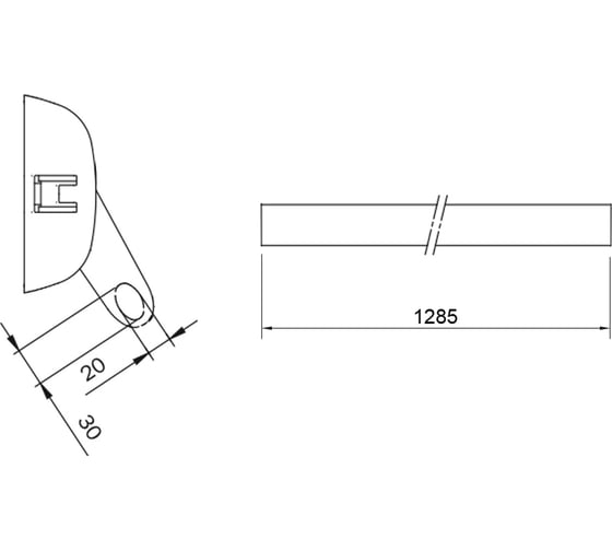 Балка для механизма Doorlock PD900FR-BAR, серебристая, MG, 1130 мм 75431