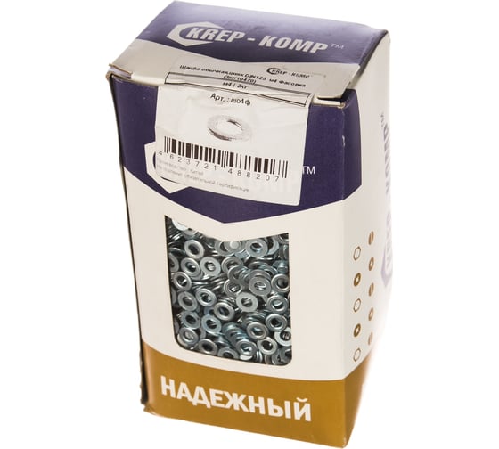 Обычная шайба КРЕП-КОМП цинк DIN125 м4 3кг (примерно 10470 шт.) 10470 шо4ф