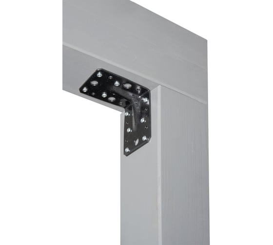 Уголок ALBERTS DURAVIS перфорированный, усиленный, 90x90x65x2,5 мм, черный перламутр 301873