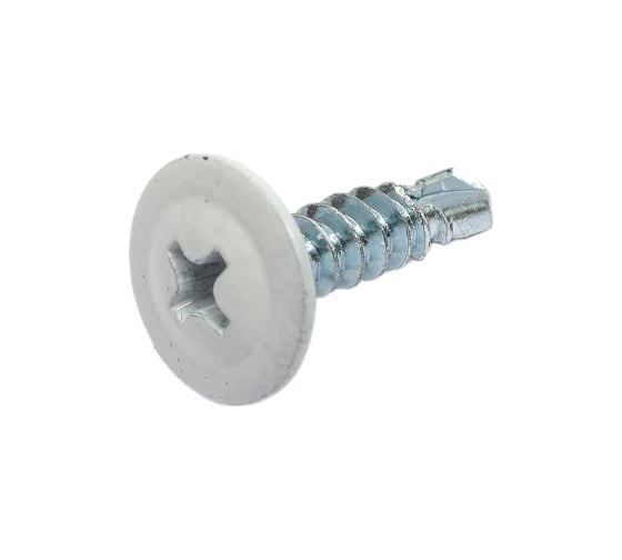 Саморез Tech-Krep ШСММ сверло, 4.2x16 мм, белый KP RAL 9003, 1000 шт. 133681
