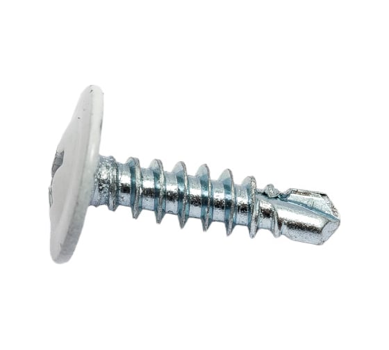 Саморез Tech-Krep ШСММ сверло, 4.2x16 мм, белый KP RAL 9003, 1000 шт. 133681