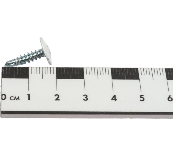 Саморез Tech-Krep ШСММ сверло, 4.2x16 мм, белый KP RAL 9003, 1000 шт. 133681