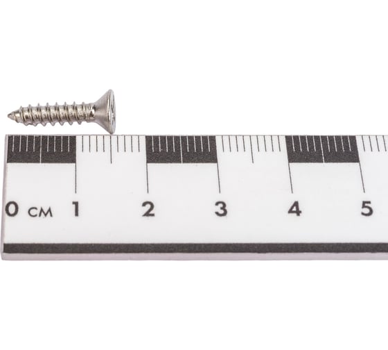 Саморез по металлу ЦКИ DIN 7982 3.5x16, остроконечный, нерж. А2, 200 шт. 15963