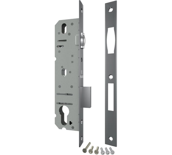 Корпус узкопрофильного замка с роликовой защёлкой FUARO PROF5124-30 CP хром 26443 1