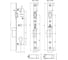 Корпус узкопрофильного замка с роликовой защёлкой FUARO PROF5124-30 CP хром 26443 2