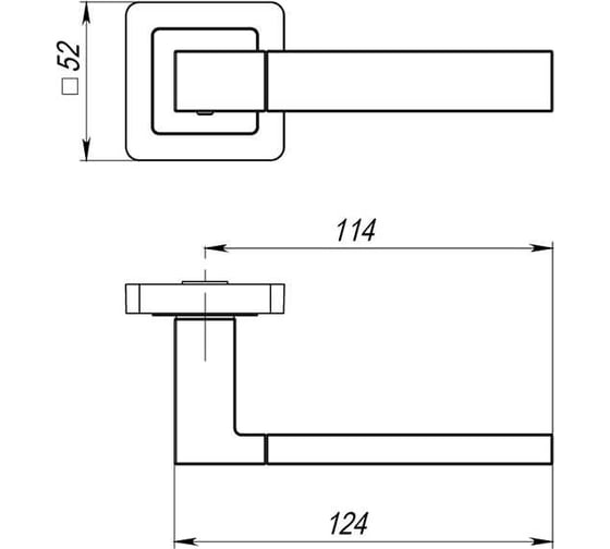 Раздельная ручка PUNTO K.QL52.STYLE (STYLE QL) BL-24 черный 41743