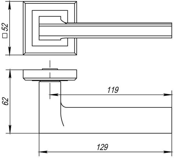 Раздельная ручка PUNTO K.QL52.BLADE (BLADE QL) BL-24 черный 41745