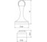 Дверной напольный упор PUNTO DFIX/MF45 (DSM-45) магнитный CP-8 хром 43367 2