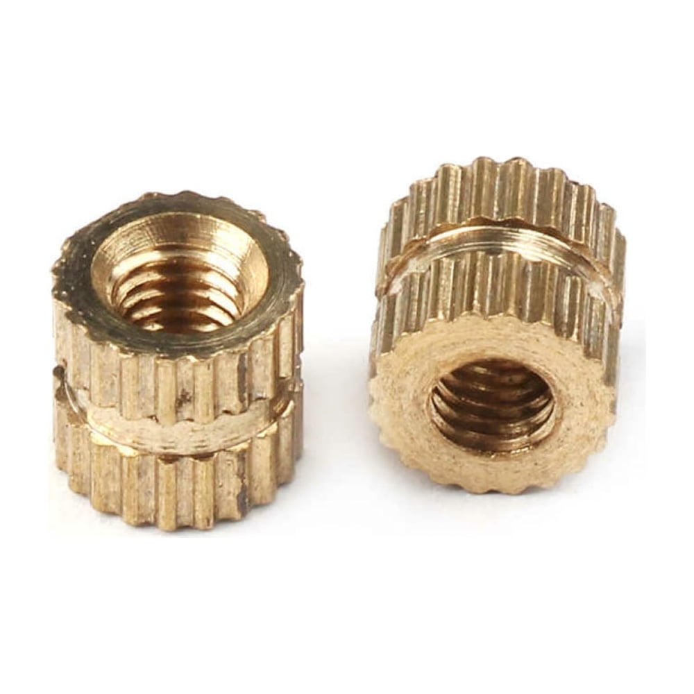 Втулка ЦКИ резьбовая сквозная М4x6 латунь 20 шт. 59382 - выгодная цена ...