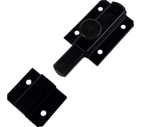 Прямой легкий засов ALDEGHI LUIGI SPA 80x38 мм, черный 215VN08