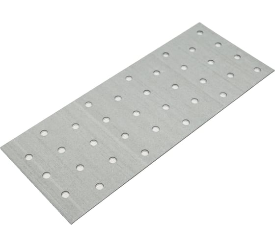 Прямая перфорированная пластитна ЦКИ 80x200x2, отверстия одинакового диаметра, цинк, 5 шт. 25348