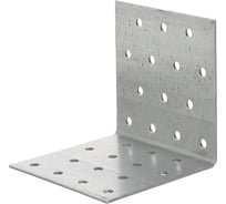 Угловая перфорированная пластитна ЦКИ 80x80x60x2, отверстия одинакогого диаметра, цинк, 10 шт. 51668
