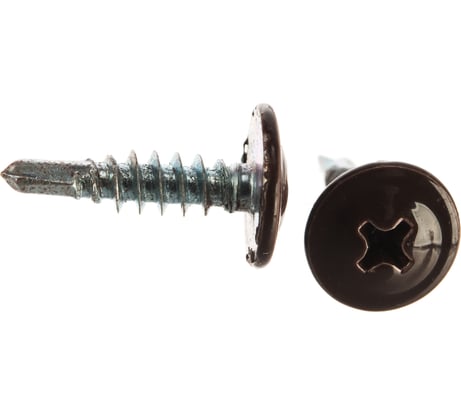 Саморезы с прессшайбой и сверлом по листовому металлу до 2мм Зубр RAL-8017 PH2 4,2х16мм 500шт 300211-42-016-8017