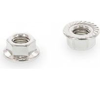 Гайка с фланцем ЦКИ DIN6923 М5 рифленая А2 50 шт. 32772