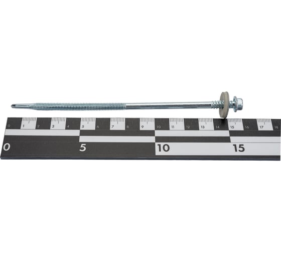 Саморез для сэндвич-панелей Daxmer 6,3/5,5x155 мм, цинк, 250 шт. 317625