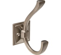 Мебельный крючок Kerron двухрожковый, матовый никель KR 0390 SN