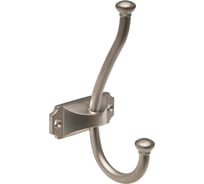 Мебельный крючок Kerron двухрожковый, матовый никель KR 0420 SN