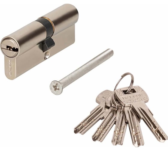 Латунный цилиндр Marlok ЦМ 80(40/40)-5к, перфорированный ключ/ключ, CP (хром) 017543