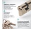Латунный цилиндр Marlok ЦМ 80(30/50)-5к, перфорированный ключ/ключ, CP (хром) 019192 5