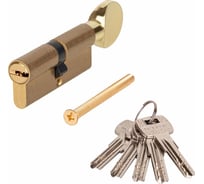 Латунный цилиндр Marlok ЦМВ 80(40/40)-5к, перфорированный ключ/вертушка, PB (золото) 024791