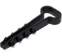 Дюбель-хомут для прямоугольного кабеля ТРИЗАМ 10-5, черный, нейлон, 100 шт. TRZ0300