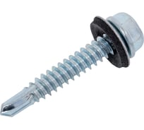 Кровельный саморез КВАДРА 6.3x38 цинк, сверло PT.3, шайба EPDM, кор. 100 шт. 630381003100